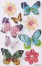 3D Schmetterling Sticker IV klar