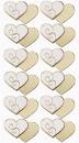hearts gold stamping