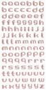 SOFTY - Sticker  rosé-gold Kleinbuchstaben klein 9 mm