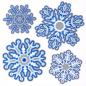 Preview: Fensterdeko 3erSet Christmas snowflakes