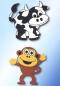 Mobile Preview: Ironing Sticker Cow + Monkey
