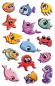 Preview: 3D effect stickers sea animals