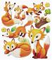 Preview: Wall stickers 3D optics XXL-Sticker foxes