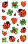 Mobile Preview: Lucky ladybug sticker cloverleaf heart