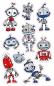 Preview: Glitter Sticker Robot 9 Stickers