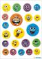 Preview: Faces Sticker Smiley embossed