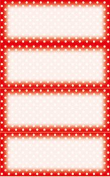 Household labels dotted red white