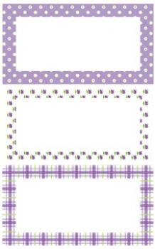 Dotted purple household labels