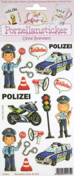 Porcelain sticker police