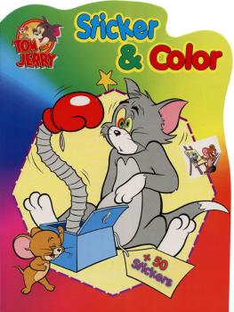 Sticker & Coloring Book A4 Tom and Jerry