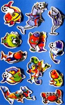 3D Sticker marine animals Soccer