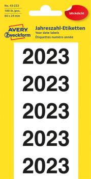 Year dates 2023 white
