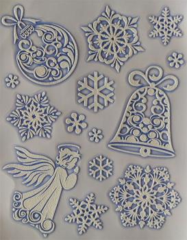 Window Mural angel snowflakes