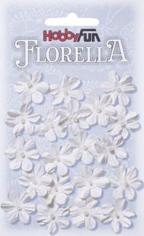 FLORELLA flowers white - 2,5 cm