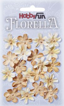 FLORELLA  flowers beige - 2,0 cm