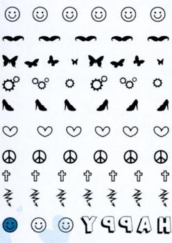 Preview: Fingernail Tattoo Happy Preview: Fingernail Tattoo Happy