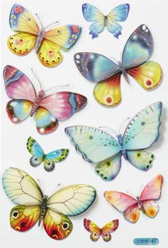 3D Butterfly Sticker II clear