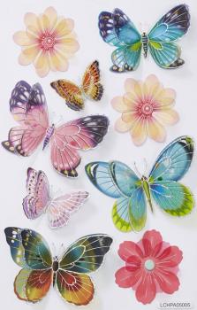 3D butterfly sticker IV clear