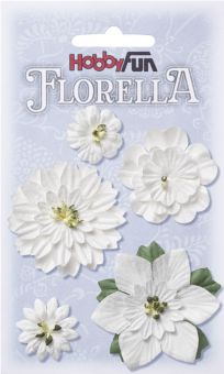 FLORELLA flowers white - 2,5 / 5,5 cm