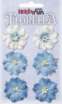 FLORELLA flowers blue - 3.5 cm