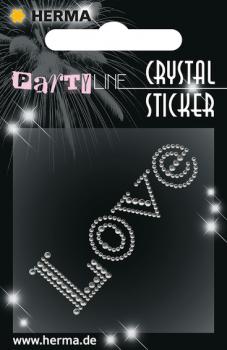 Party Line Crystal Sticker Love