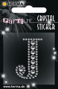 Party Line Crystal Sticker Letter J