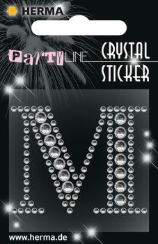 Party Line Crystal Sticker Letter M