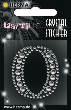 Party Line Crystal Sticker Letter O