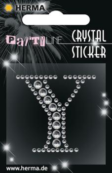 Party Line Crystal Sticker Letter Y