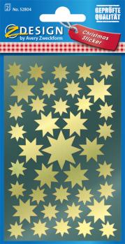 Shiny foil stickers gold star