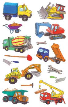 Construction machinery stickers