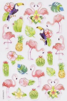 Glossy Sticker Flamingo