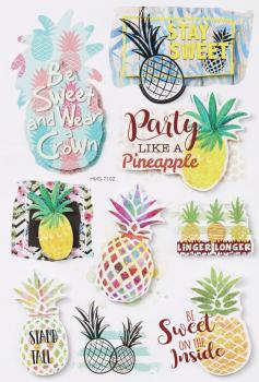 3D stickers pineapple glitter