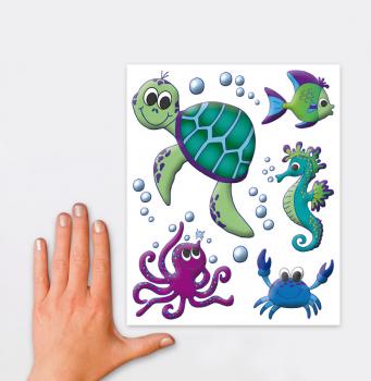 Window pictures A4 marine animals, 10 stickers