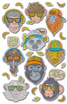 Puffy Sticker Monkey 23 stickers