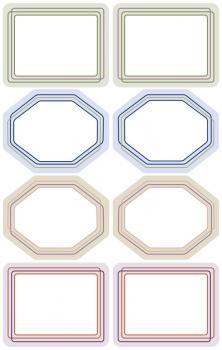 Household labels geometry 16 stickers