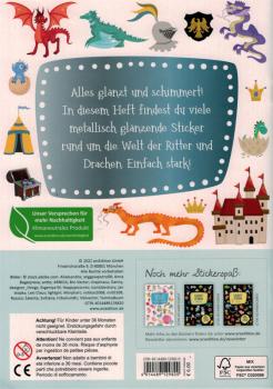 Metallic stickers - knights & dragons as A5 booklet
