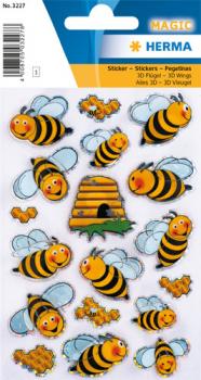 Bees wing sticker colorful