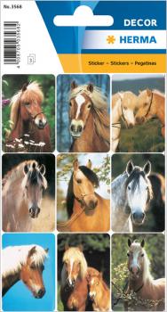 Horse heads photo paper stickers