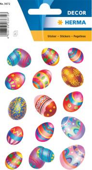 Easter eggs with glitter stickers