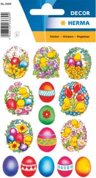 Easter paper sticker compositions