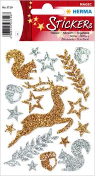 Noble Sticker Star Deer silver gold