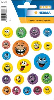 Faces Sticker Smiley embossed