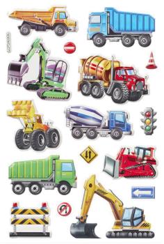 SOFTY - Sticker construction vehicles