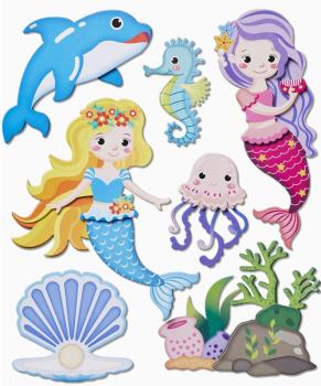 Wall sticker 3D look XXL- Mermaid
