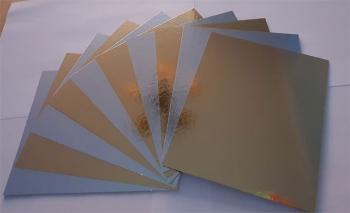 Decoration cardboard Metallic gold silver