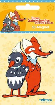 3D Magnet Fox & Magpie