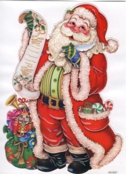 3D Christmas Decoration Sticker Santa Claus
