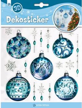 3D Decorative Stickers Christmas Balls