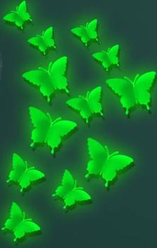 Luminous sticker butterfly decor
